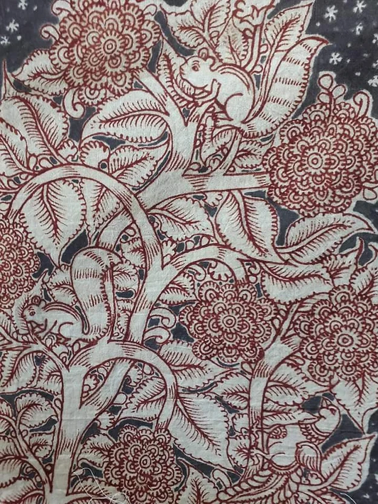 KALAMKARI WANDBEHANGENDER HINTERGRUND