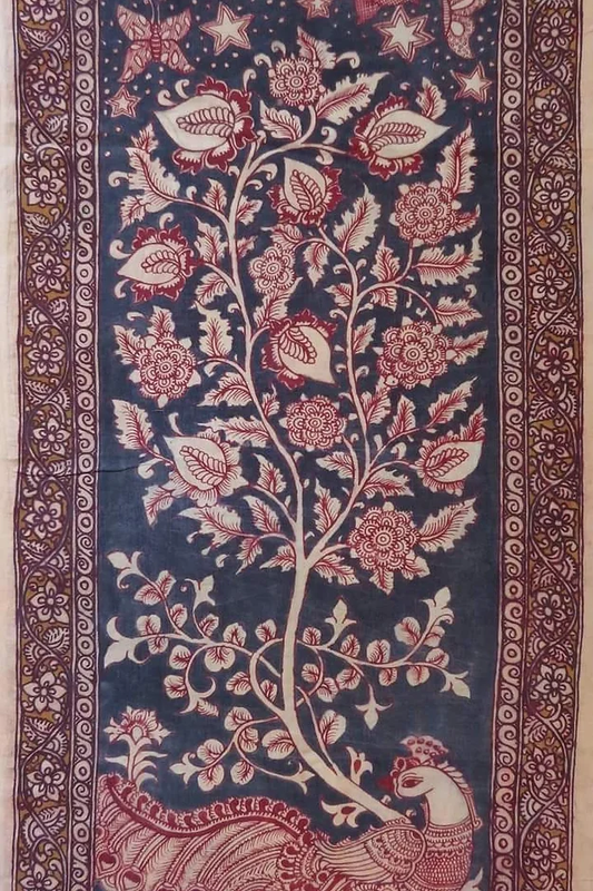 KALAMKARI HANDBEMALTER INDISCHER WANDBEHANG